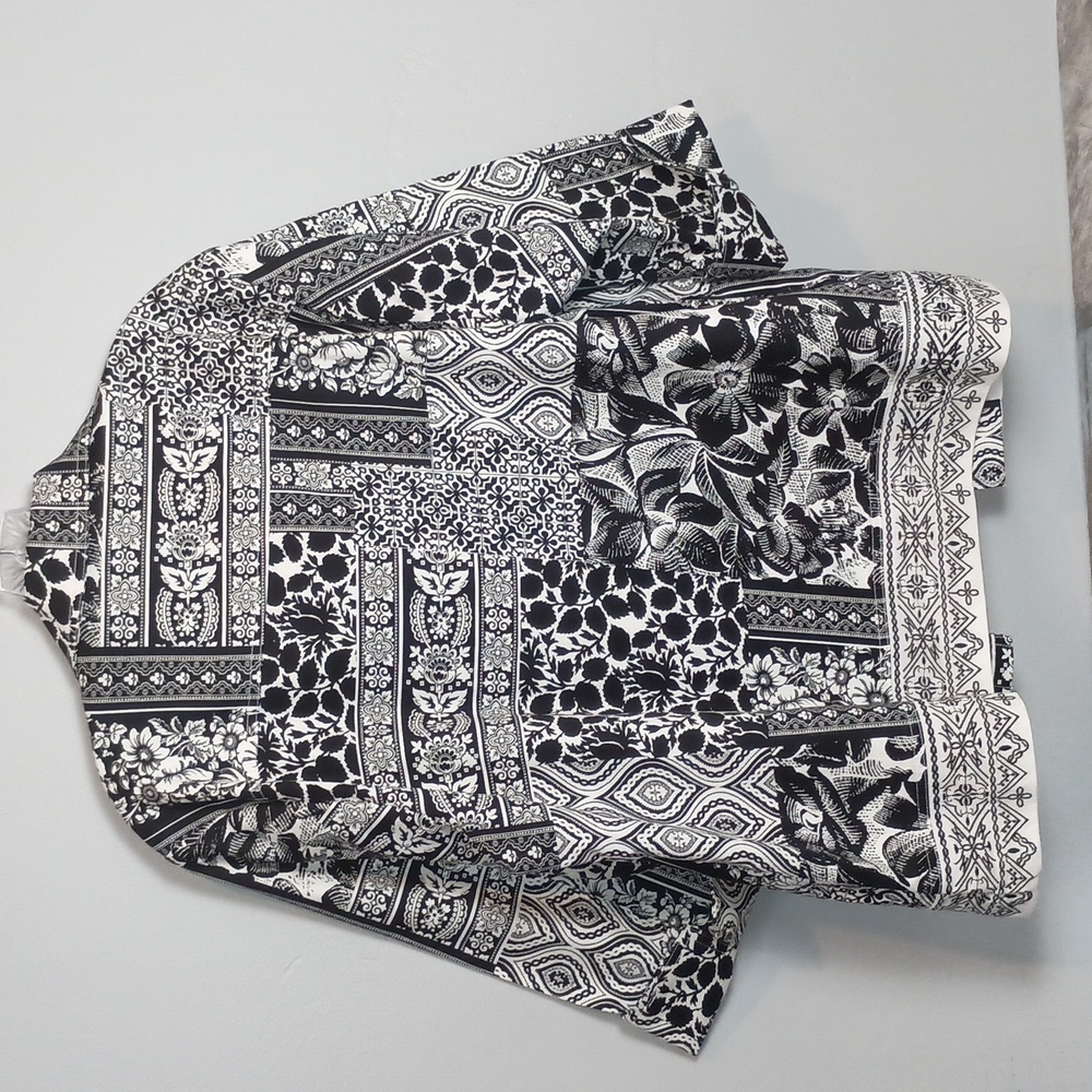 Drapers & Damons Mixed Media Print Cotton Stretch Jacket Women Size 18 Spring - Picture 13 of 13